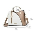 thumbnail image 4 of Stylago Fashion Handbags for Women with Tassel Leather Tote Purses Plaid Pattern Crossbody Tote Bags College Top Handle Satchel Green, 4 of 4