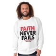 thumbnail image 5 of Faith Never Fails Corinthians 5:7 Sweatshirt for Men or Women Brisco Brands S, 5 of 6