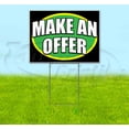 thumbnail image 1 of Make An Offer (18" x 24") Yard Sign, Includes Metal Step Stake, 1 of 6