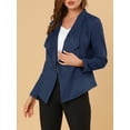 thumbnail image 5 of Allegra K Women's Faux Suede Drape Collar Long Sleeves Open Front Cardigan, 5 of 6