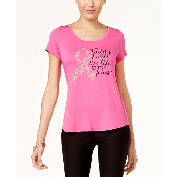 Thalia Sodi BCRF Graphic T-Shirt Womens XS Pink shirt MSRP $29