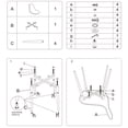 thumbnail image 4 of CangLong Kitchen Modern Dining, Desk Side Chair with Metal Legs, Set of 2, Clear, 4 of 6