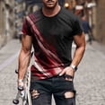 thumbnail image 4 of Men's T Shirts Round Neck Printing Graphic Fitness Sports Sleeves T Shirt Blouse Men's Casual Tank Tops Plus Size Summer Tops for Men, 4 of 7
