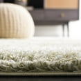 thumbnail image 4 of SAFAVIEH Tahoe Trudi Abstract Shag Area Rug, Sage/Ivory, 8' x 8' Square, 4 of 11