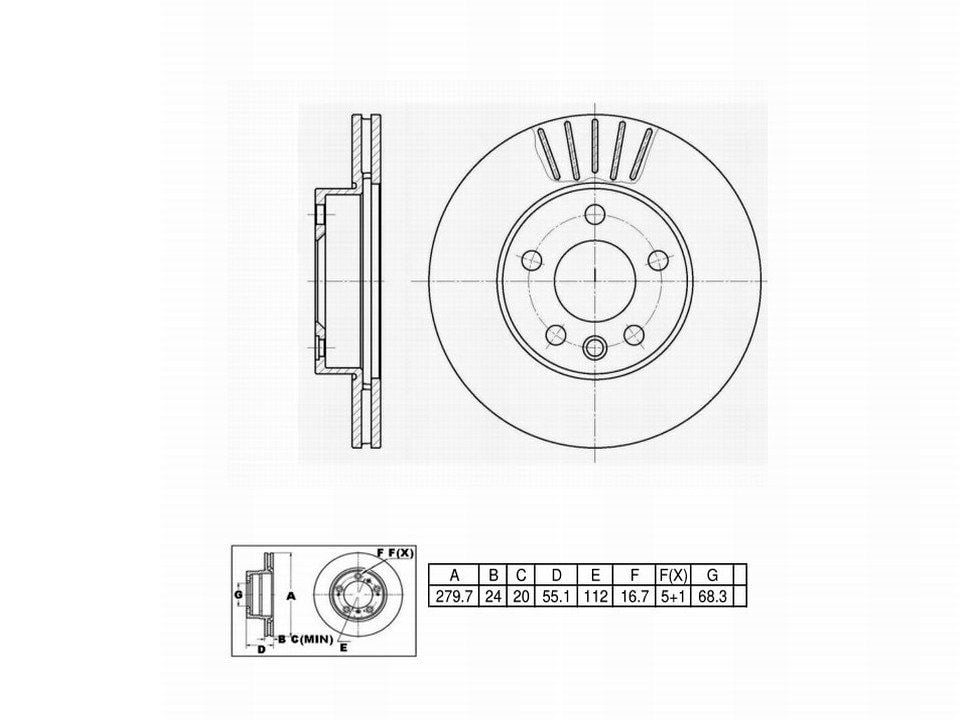Winstop Brake Rotor, Front WS233466, EuroVan 2000-1997