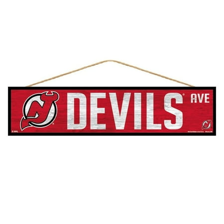 Devils Wood - New Jersey Devils Sign 4x17 Wood Avenue Design