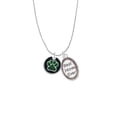 thumbnail image 2 of Delight Jewelry Silvertone Green Paw on Black Disc Best Mom Ever Charm Necklace, 2 of 4