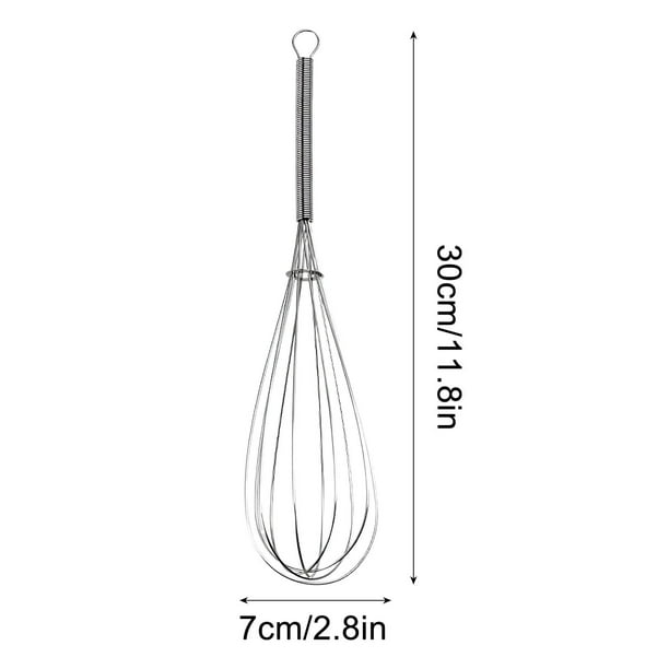 Batidor de huevos y espumador de leche de acero inoxidable | Batidor manual de mano para cocinar en la cocina | Herramienta multiusos para mezclar huevos, crema y masas | Incluye 1 agitador