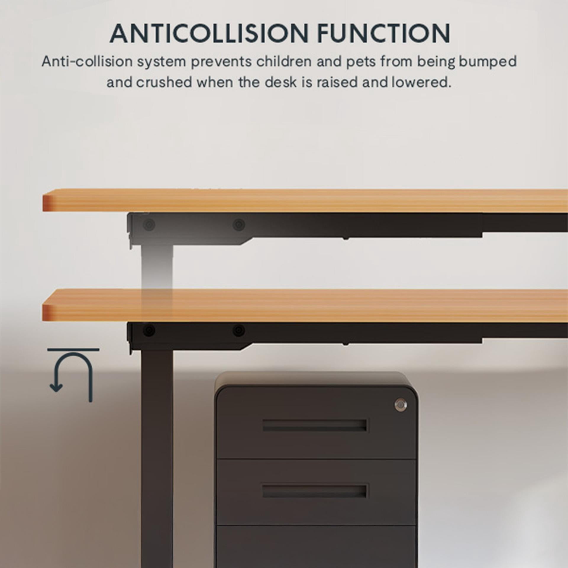 Lisonu Electric Standing Desk 32x20", Motorized Sit Stand Desk for Home Office, Adjustable Height Computer Workstation with Whole-Piece Top, Black Frame & Black Top