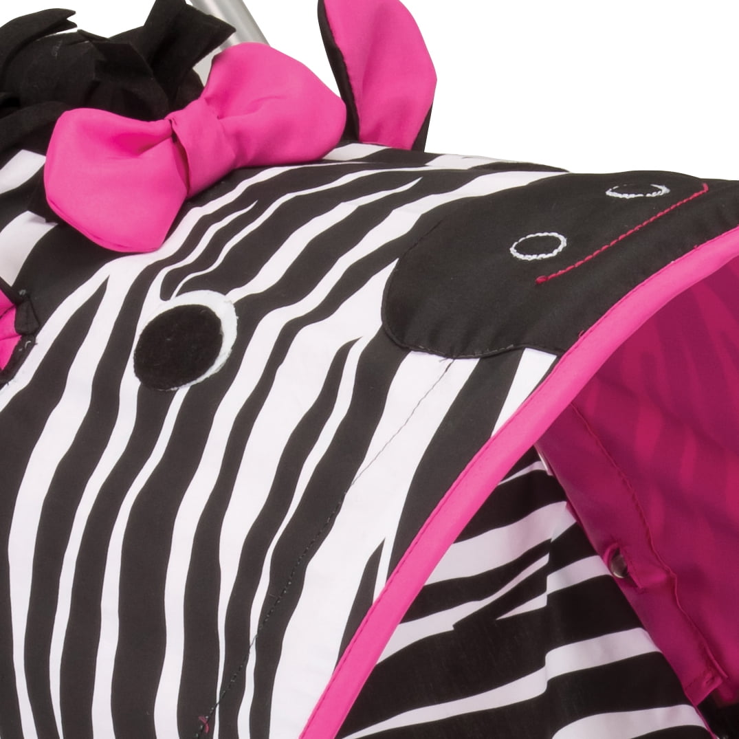 Cosco Kids Comfort Height Character Umbrella Stroller, Pink Zebra 3D