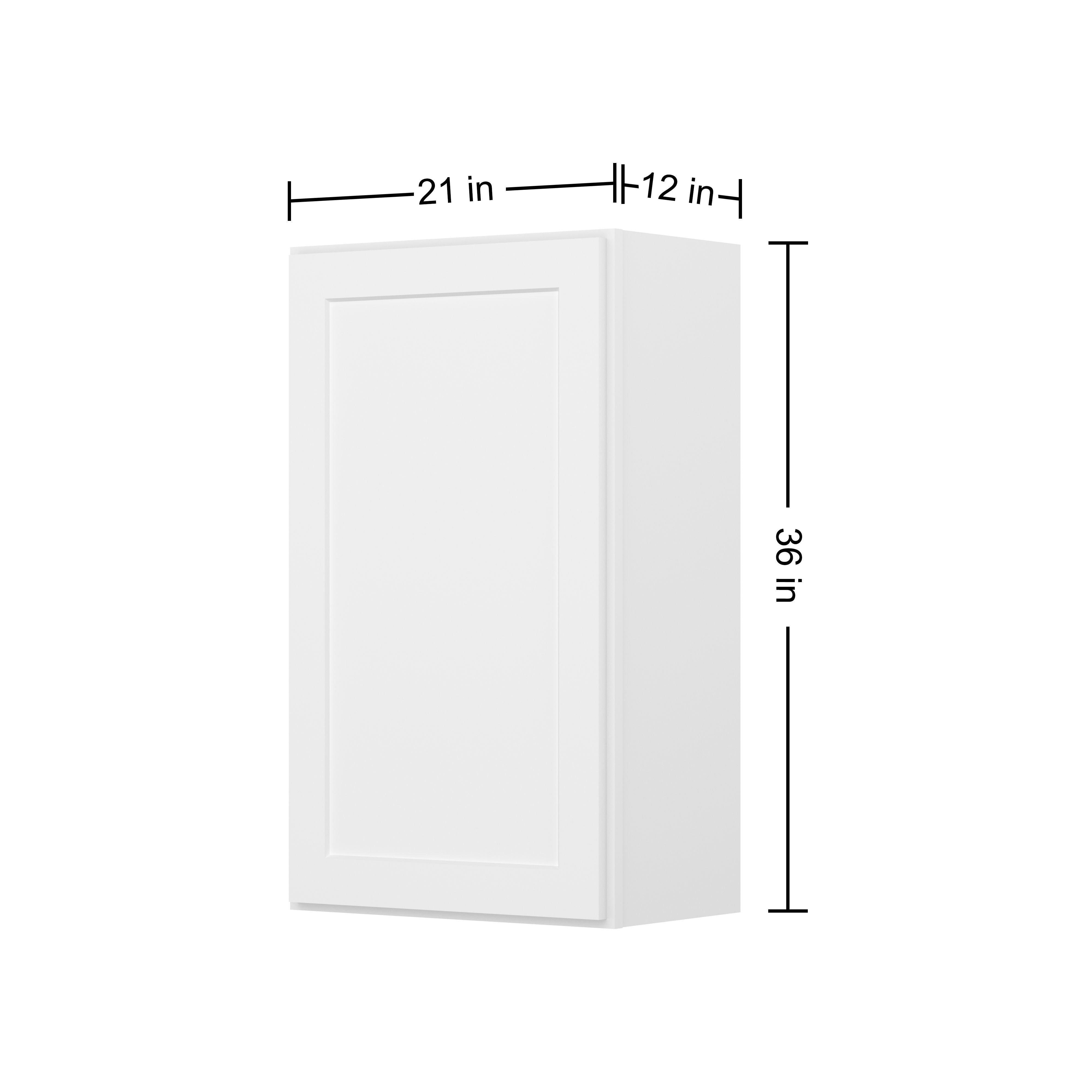 Furinno Shaker Wall Kitchen Cabinet , Ready to Assemble, 12 D x 21 W x 36 H, White