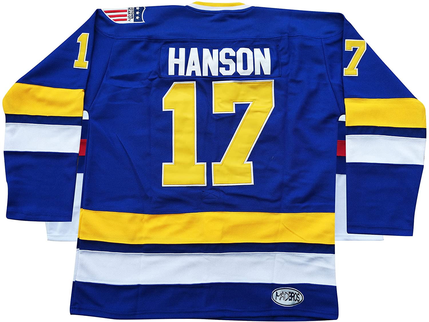 Custom Hanson Brothers Ice Hockey Jerseys Charlestown Chiefs Movie Long Sleeve Shirt Stitched Your Name Number 