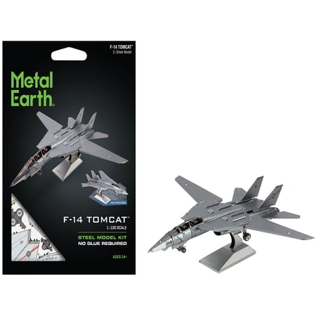 Model Kit Grumman F-14 Tomcat Fighter Aircraft "United States Navy" (Challenging Difficulty) Steel Model by Metal Earth