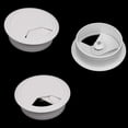 thumbnail image 5 of 6 Pcs 2 Inch Plastic Desk Cord Cable Hole Cover Grommet Computer Cable Hole Cover Plug Cap White, 5 of 5