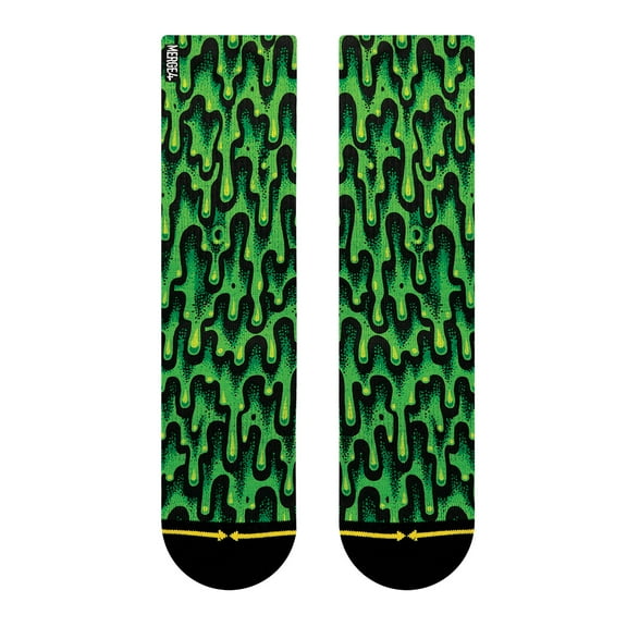 MERGE4 Slime Lite Large Crew Socks for Men and Women Jimbo Phillips Green Compression Vibrant Classic Art Style