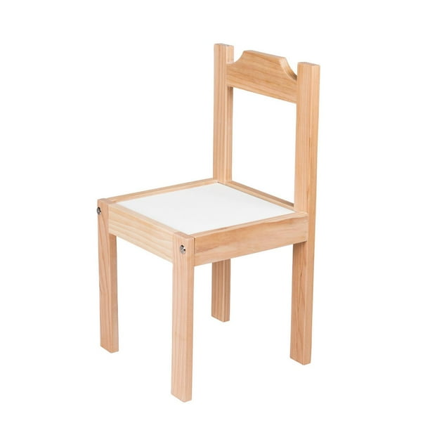 Silla en madera barnizada para niños y niñas Duduk blanco Duduk SIL-PIL