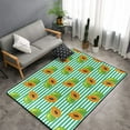 thumbnail image 2 of Area Rugs For Living Room Decor - Papaya Pattern Stripe Anti Slip Throw Washable Rugs 3x5 For Bedroom, Soft Indoor Carpet For Bedroom Living Room 60x39In, 2 of 5