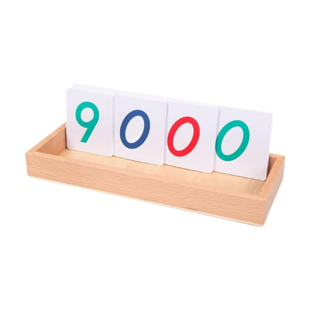 Tarjetas numéricas Montessori con caja para el aprendizaje preescolar de matemáticas. PVC en forma de L
