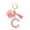C, variant on Fashion New Pink Epoxy Letter Keychain Sequin Tassel Pendant Accessories Bag Decoration
