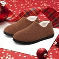 thumbnail image 6 of Mishansha Men Home Slippers Memory Foam Fleece Lined Winter Houseshoes, 6 of 6