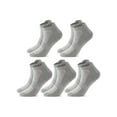 thumbnail image 1 of BadPiggies 5 Pairs Women's Ankle Socks Thin Soft Athletic Low Cut Cotton Socks With Tab (Gray), 1 of 8