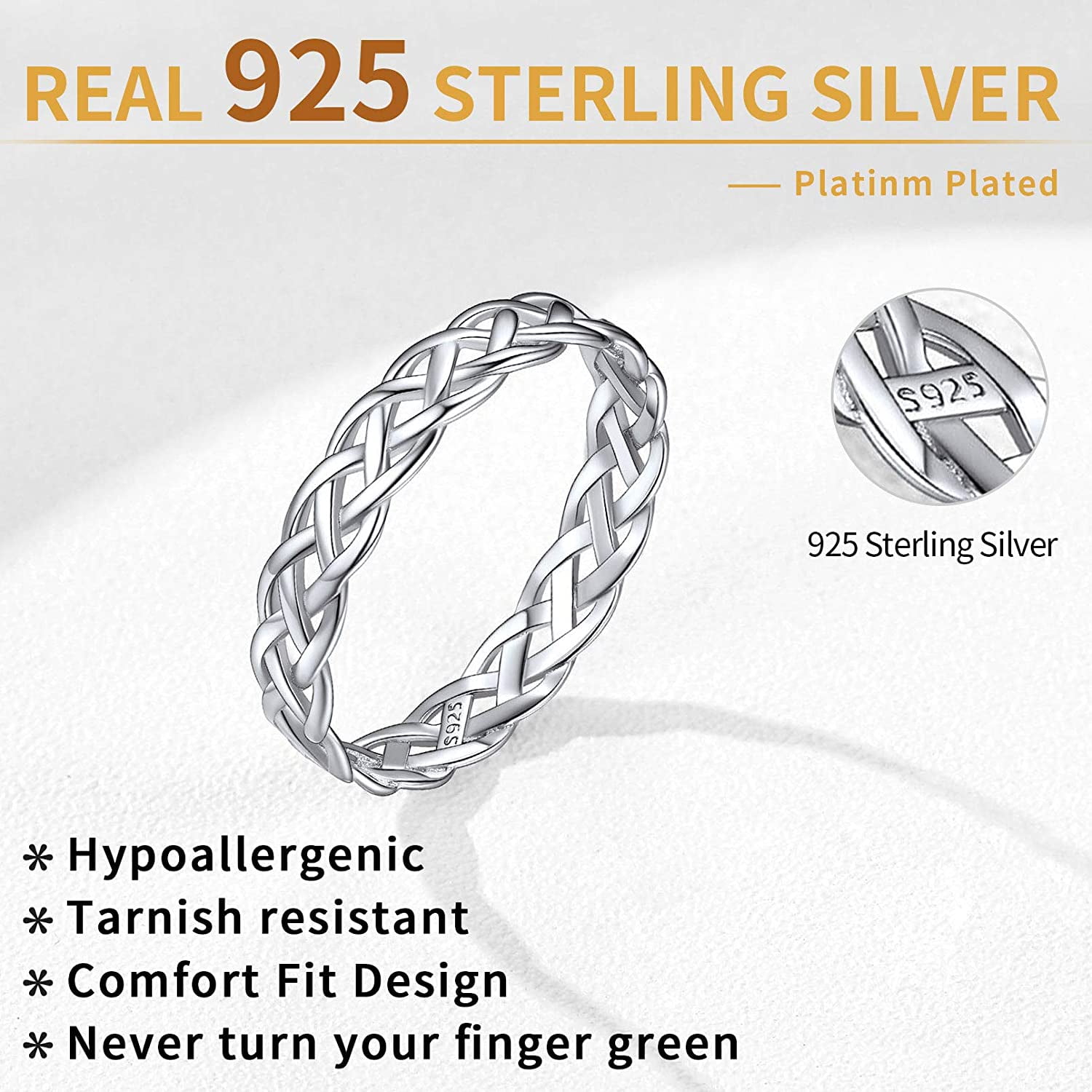 CELTICS RINGS SIZES 4-12 NEW Design Sterling Silver 925 
