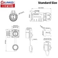 thumbnail image 4 of Conector impermeable CNLINKO Serie LP20 IP68 20A 500V de 2 pines, 4 of 6