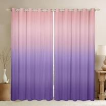Homewish Ombre Tie Dye Black Out Curtains For Children Kids Teens,Abstract Gradient Watercolor Curtains Pack of 2 (42x63 Each),Pink Purple Bedroom Curtains,Ultra Soft Home Decor