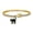 Gold, variant on Fine Silver Plated Diamond Accent "S" Link Tennis Bracelet With Enamel Halloween Witches Hat Charm 7.25"