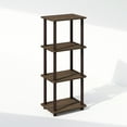 thumbnail image 2 of Furinno Turn-N-Tube 3-Tier End Table, Side Table, Walnut/Brown, 2 of 6