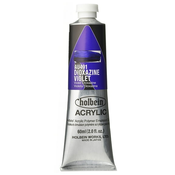 Holbein Artist Heavy Body Acrylic Color, 60ml, Dioxazine Violet