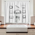 thumbnail image 2 of Ambesonne TV Show Kitchen Curtains, Progress of Television, 55"x45", Charcoal Grey Pale Grey, 2 of 3