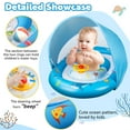 thumbnail image 3 of Qoosea Pool Floats Baby Inflatable Swimming Float with Detachable Sun Canopy, Summer Gift for Baby, 3 of 9