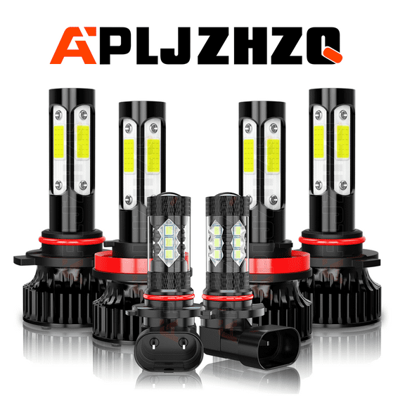 For 2004-2006 Toyota Solara 4sides LED Headlight   Fog Light 6 Bulbs Combo Kit Plug and Play