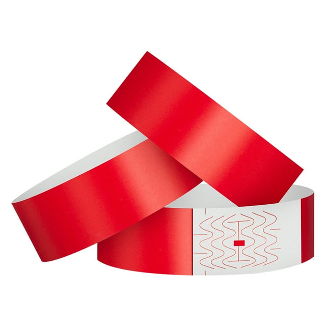 Visland 600 Pcs Synthetic Paper Wristbands Disposable Waterproof Wrist Strap Event Bands Replacement Wristband Set Identification Bracelets