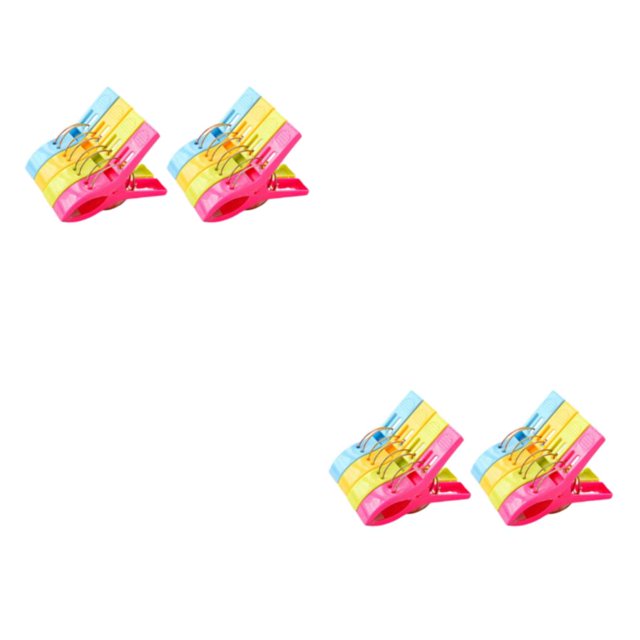 Billuyoard Clip de plástico resistente y duradero 8x para secado de ropa de toallas, Clip de secado de sábanas, Clip de toalla color caramelo 4PCS 2Conjunto