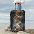 thumbnail image 3 of Lsque Watercolor Snake Skin Printed Luggage Cover, Travel Luggage Protector,Scratch and Dirt Resistant, Fits 18-32 Inch Luggage - Medium, 3 of 9