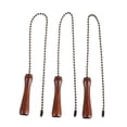 thumbnail image 3 of CRAFTHROU Light Pull Chain Chandelier Pendant Walnut Color 3pcs, 3 of 6