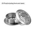 thumbnail image 3 of 33mm Circular Soffit Vent 10 Pack Stainless Steel Air Vents Dual Panel Silver Tone, 3 of 5