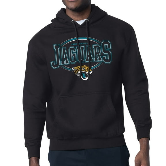 Men's Starter Black Jacksonville Jaguars Team Track Graphic Pullover Hoodie