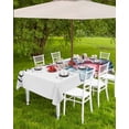thumbnail image 4 of Hokiten Outdoor Tablecloths with Umbrella Hole & Zipper, Red Blue 4th of July 54x80 Inch Tablecloth Rectangle, Botanical Independence Day Welcome Waterproof Table Cloth, Patio/Pool Table Covers, 4 of 7