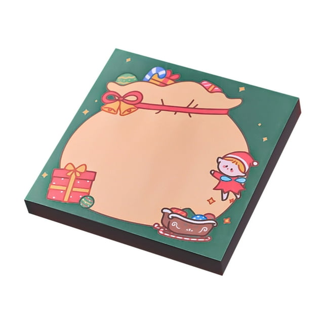 50 Pieces Funny Christmas Notepads, Santa Notepads Christmas Sticky Notes Memo Pads for Christmas Holidays Decoration Present Animal Sticky Notes Flags