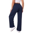 thumbnail image 3 of ValueVibe Women's Lightweight Wide Leg Sweatpants Mid Rise Drawstring Loose Casual Lounge Pants, Navy Blue S-2XL, 3 of 7