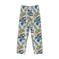 thumbnail image 2 of Vsdgher Dinosaurs And Leaves Print Mens Pajama Pants Sleep & Lounge Pants, PJ Bottoms With elastic waistb and Pockets, 2 of 5