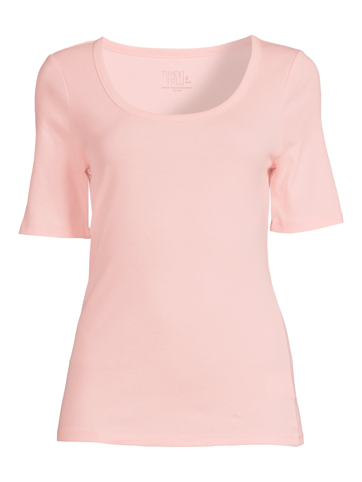 Time And Tru Women's Elbow Sleeve T-Shirt