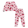 thumbnail image 4 of SCRAWLGOD Strawberry Womens Pajamas for Women Long Sleeve Pj Set Women Daisy Clothes Drawstring 2 Pjs Sets for Woman Soft Women House Wear Size XL, 4 of 7