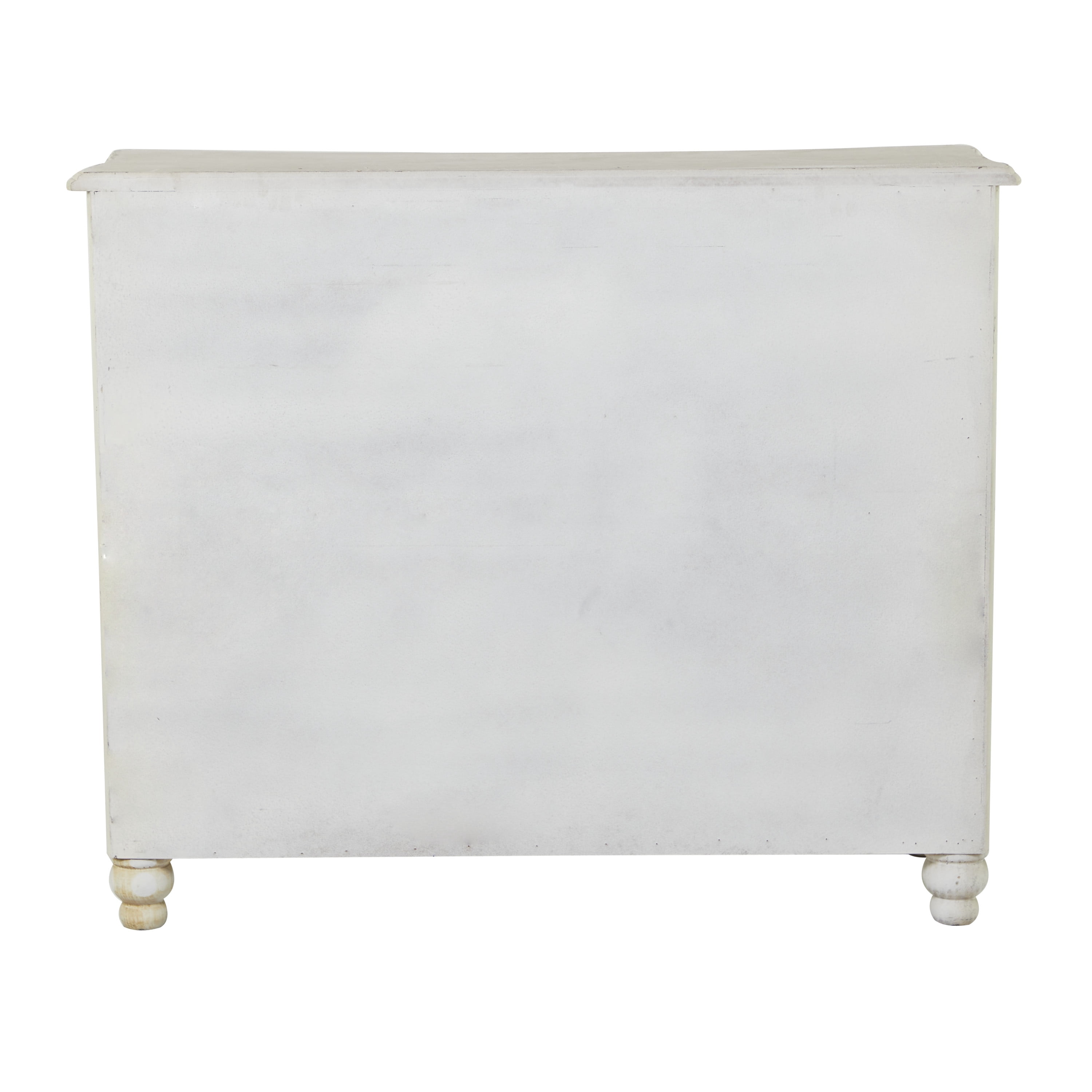 DecMode 42" x 35" Cream Wood 3 Drawers Chest, 1-Piece