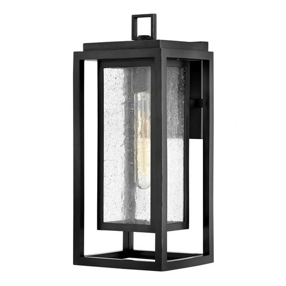 1 Light Medium Outdoor Wall Lantern in Transitional Style 7 inches Wide By 16 inches High-Black Finish-Led Lamping Type-E26 Medium Lamp Base Type