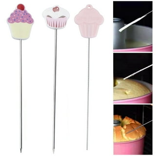 LUENES 8 Pcs Stainless Steel Cake Tester, Practical Cake Tester Reusable  Metal Cake Probe Stick, for Baking, Home Bakery Muffin Bread Skewer Cake