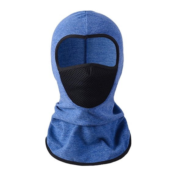 Xfvqtps Balaclava Face Mask for Men Mesh Face Mask Breathable Ski Outdoor Sports Windproof Balaclava Cap Solid Color Stretch Soft Winter Insulated Neck Protection Hood Sky Blue